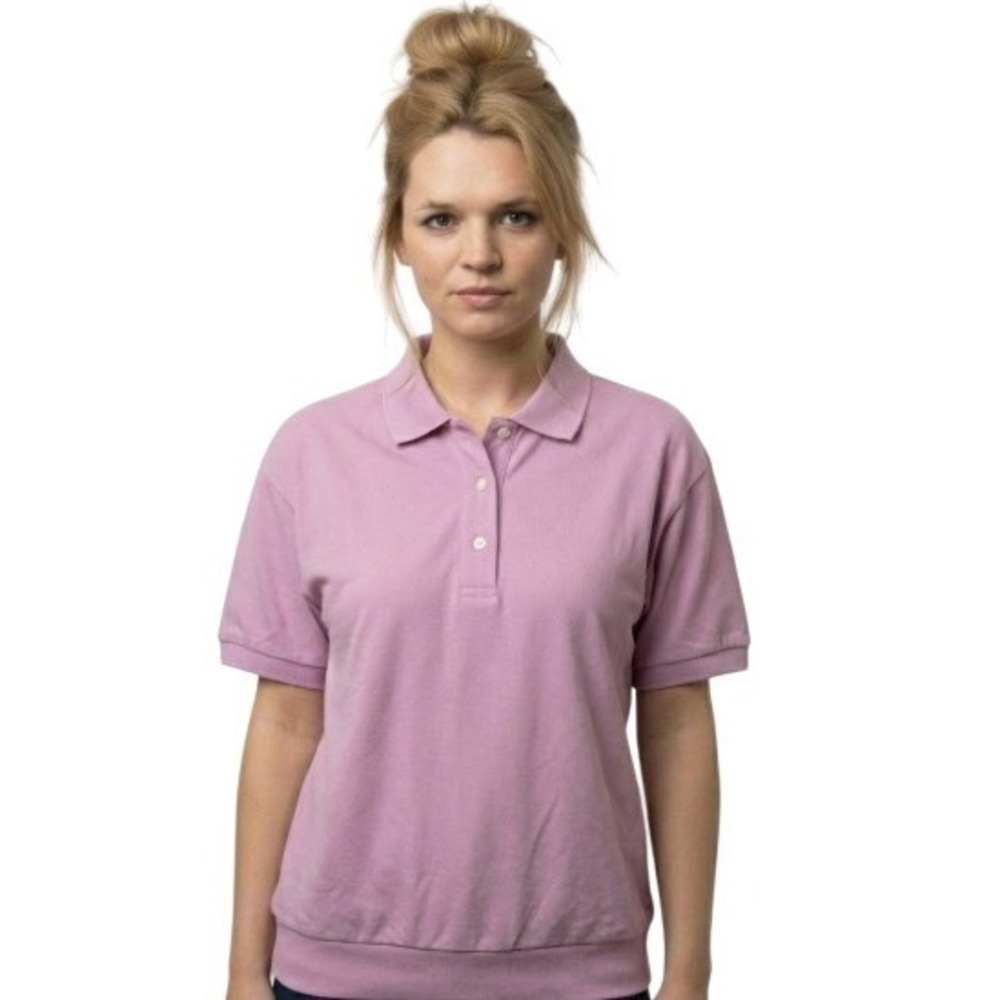 Everlane Polo Shirt Womens Small‎ Mauve Organic Cotton Big Short Sleeve Top